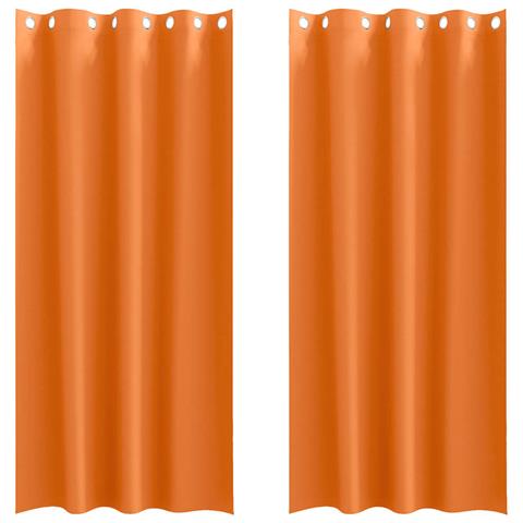 Tende con tende 2 pcs Arancione Vivo Poliestere - Foto 1