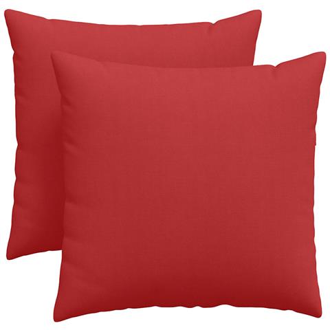 Cuscini da Divano 2 pcs Rosso 45 x 45 cm Tessuto - Foto 1