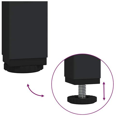 Scrivania Rovere Nero 149 x 149 x 75 cm Legno multistrato - Foto 9