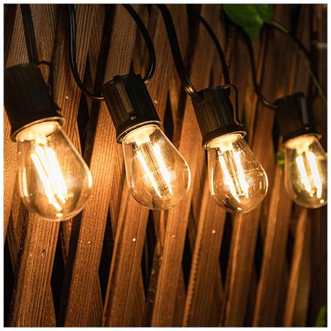 Catena Luminosa Decorativa A Led Da 10m 1w - Lampadine Trasparenti, Spina Eu, Attacco E26 - Foto 6