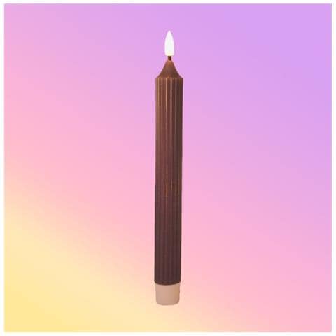 Candela Led Senza Fiamma Serie Notte Scura Viola A Bastoncino Rigato - Luce Notturna Creativa - Foto 2