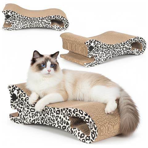 Tiragraffi per gatti, letto MDF ecologico a forma di gatto PANTHER - Foto 4