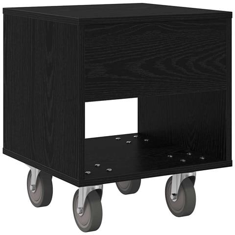 Comodino 2 pcs Rovere Nero 40,5 x 40 x 48 cm Legno multistrato - Foto 9