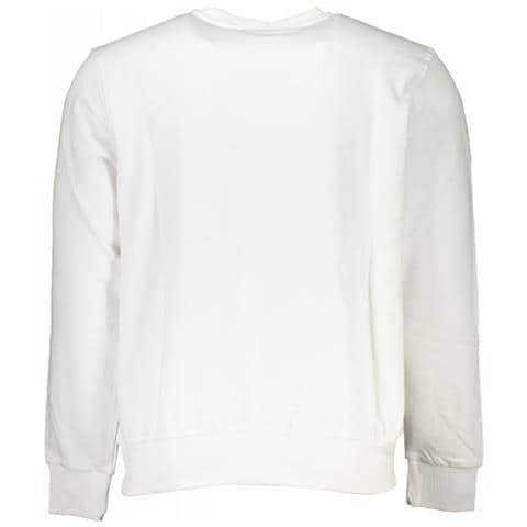 FELPA BIANCA SENZA CERNIERA PER UOMO - Colore: Bianco, Taglia: XL - Foto 2