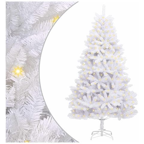 Albero di Natale artificiale Bianco 180 cm PVC e Metallo - Foto 1