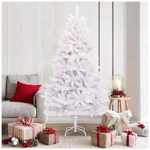 Albero di Natale artificiale Bianco 180 cm PVC e Metallo - Foto 2