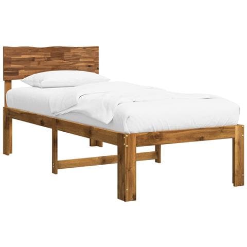 Letto Singolo con Testiera ROSTOCK Naturale 100 x 200 cm - Foto 1