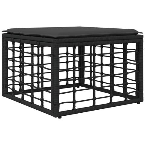 Set Divano da Giardino 11 pz Nero e Grigio scuro polyrattan - Foto 2