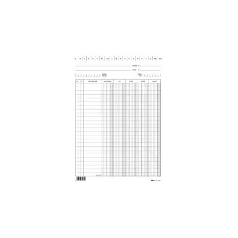 100 schede verticali 24x17cm dare / avere / saldo / iva e3426bl - Foto 1