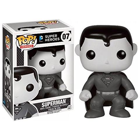 Figura Dc Comics Pop Heroes Vinyl Figure Superman (b&w Series) 9 Cm - Foto 1