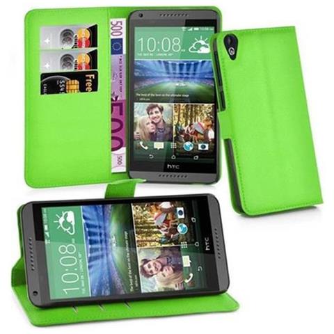 Custodia Compatibile Con Htc Desire 820 In Verde Menta - Coperchio Protettiva Con Chiusura Magnetica, Funzione Stand E Tasca Per Le Carte - Foto 1