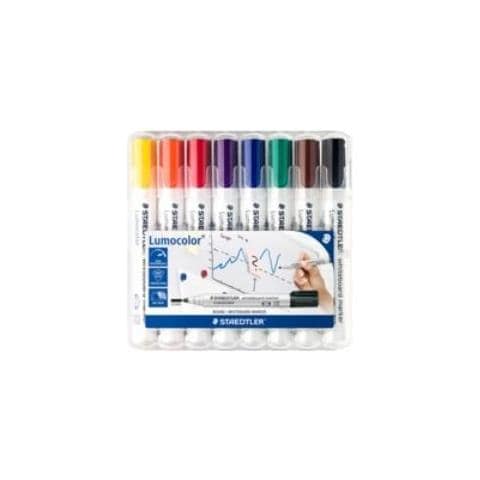 dtler Lumocolor 351 Wp8 Marcatore Permanente Nero, Blu, Marrone, Verde, Arancione, Rosso, Viola, Giallo Tipo Di Punta 8 Pezzo[ i] (dtler Whiteboard Marker Assorted Bullet Tip Pk8)  - Foto 1