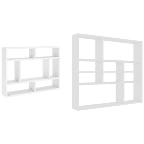 Scaffale a Parete Bianco 90x16x78 cm in in Multistrato - Foto 7