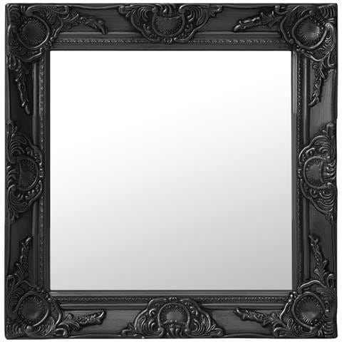 Specchio Da Parete Stile Barocco 50x50 Cm Nero - Foto 1