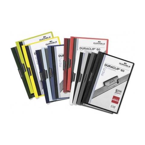 Klemmhefter Duraclip Original 60, Din A4, Grau Transparenter Vorderdeckel, Mit Metallklemme - 25 St. (220910) - Foto 3