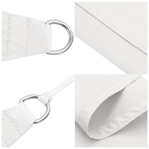 Parasole a Vela Oxford Rettangolare 4x7 m Bianco - Foto 6