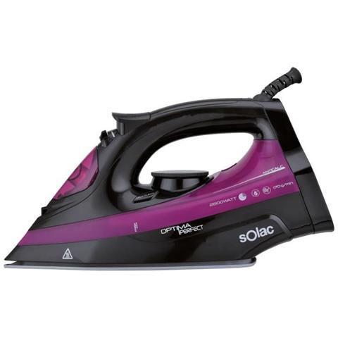 Nuovo Optima Pro -pv2114 Ferro Da Stiro A Vapore - 2600 W - Sottopiede In Ceramica - Nero E Rosa - Foto 1