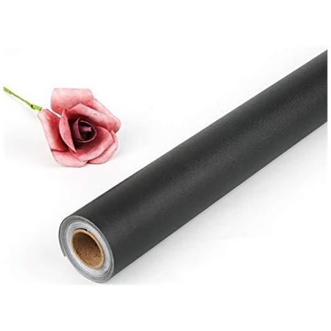 Nero Carta Da Parati Autoadesiva Removibile Peel E Wall Paper Stick Contatto Carta In Rotolo Per Soggiorno Camera Da Letto Kitchen Cabinet Door Mensola Della Decorazione Di Diy 40 500 Centimetri - Foto 2