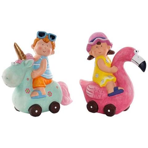 Statua Decorativa Dkd Home Decor Bambini Fibra De Sticla (2 Pcs)  - Foto 4
