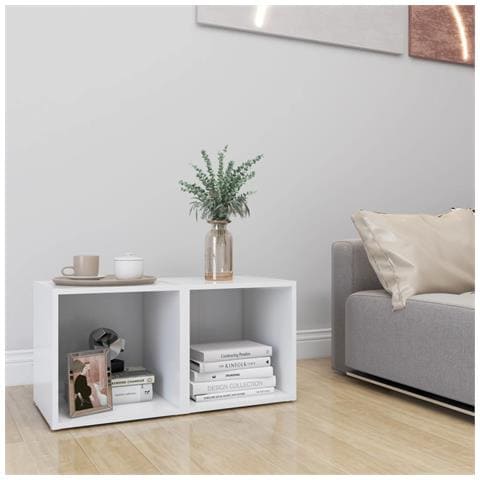 Mobili Porta TV 2 pz Bianco 37x35x37 cm in Legno Multistrato - Foto 8