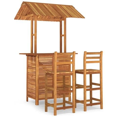 Set da Bar per Giardino 3 pz in Legno Massello di Acacia - Foto 1