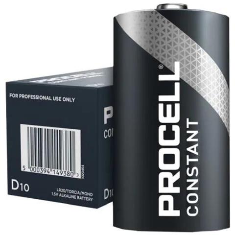 Battery Duracell Procell Constant Mono, D, Lr20, 1.5v (10-pack) - Foto 1