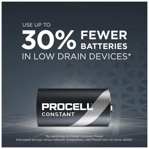 Battery Duracell Procell Constant Mono, D, Lr20, 1.5v (10-pack) - Foto 2