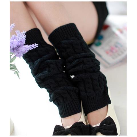 Scaldamuscoli Caldi Lavorati A Maglia 1 Paio Nero - Foto 4