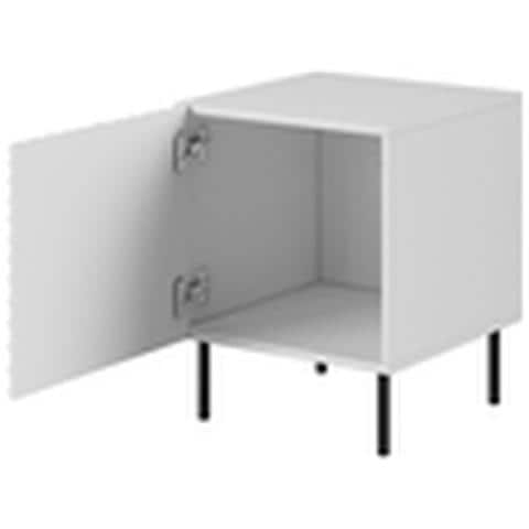 Hole Comodino Hole Bianco Nero Metallo Legno Mdf - Foto 4