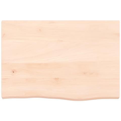 Piano Bagno 60x40x (2-4) cm in Legno Massello Non Trattato - Foto 7