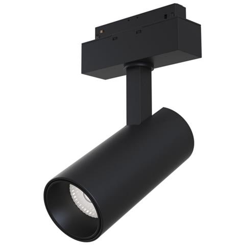Faretto Focus Led Per Binario Moderno Alluminio Nero Luce Naturale 15w - Foto 1
