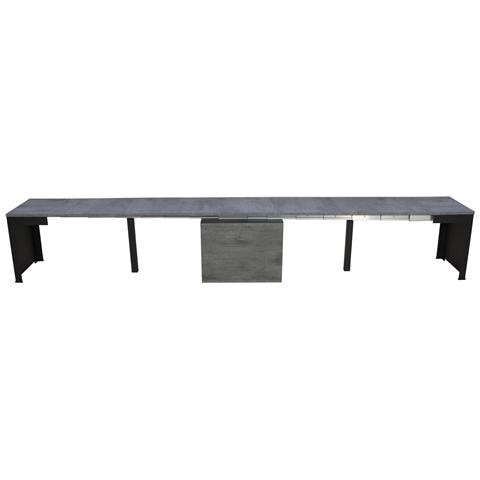 Panca Allungabile 55x40/305 Cm Walk Telaio Antracite - Cemento - Foto 2