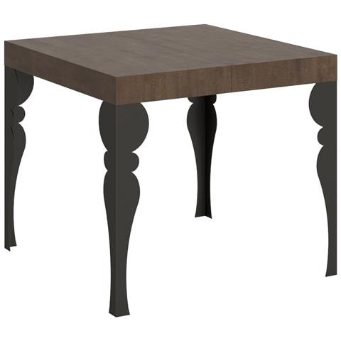 Tavolo Allungabile 90x90/246 Cm Paxon Telaio Antracite - Noce - Foto 5