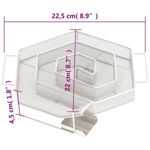 Generatore Di Fumo Freddo 6 Angoli 22,5 Cm In Acciaio Inox - Foto 7