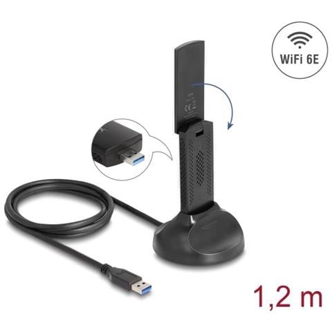 Adattatore Wi-fi 6e Dualband Wlan Usb Adapter Ax3000 2 X 1201+ 574 Mbps (12773) - Foto 1