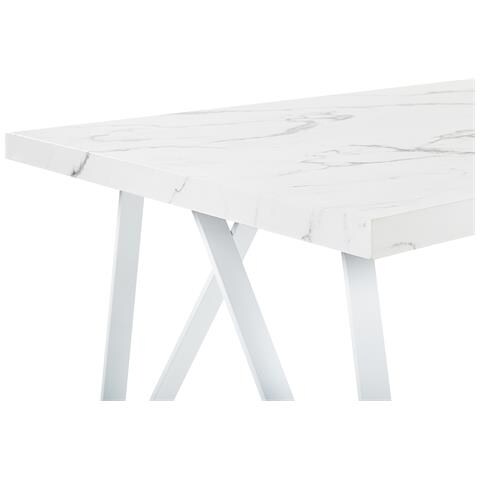 Tavolo Da Pranzo Effetto Marmo 160 X 90 Cm Grieger - Foto 7