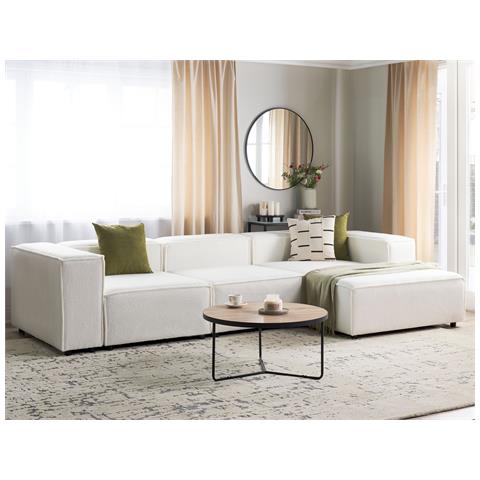 4 Posti Ardal Bouclé Bianco Sporco Lato Sinistro - Foto 1