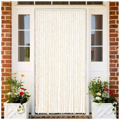 Tenda Antimosche Beige E Bianca 118x220 Cm In Ciniglia - Foto 1