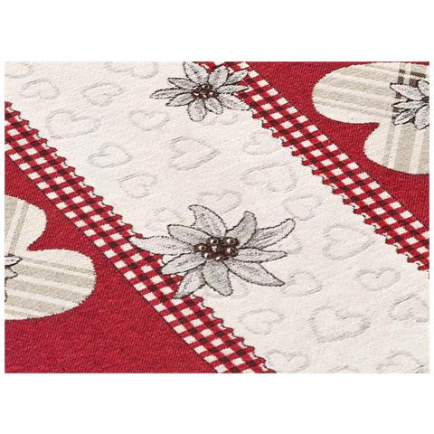 Tovaglia Copritavolo Centrino Runner Tavola Fantasia Tirolese Ortles Made In Italy 40x130 Ortles - Foto 4