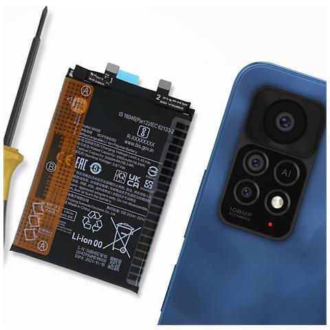 Batteria Redmi Note 11 Pro E Poco X4 Pro 5000mah Bn5e, Nero - Foto 4