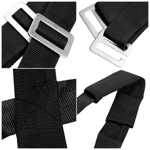 Cinghie Di Trasporto Per Sollevamento Pesi (set Da 2) Black - Foto 2