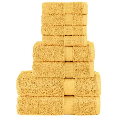 Set ASciugamani SOLUND 8 pz Oro 600 gsm - Foto 1