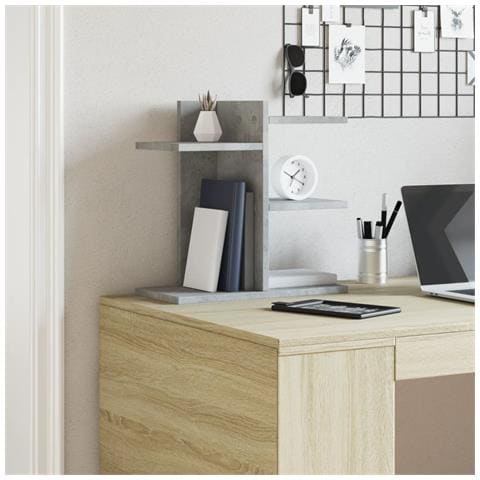 Organizer Da Scrivania Bianco 42x21,5x42 Cm Legno Multistrato - Foto 3