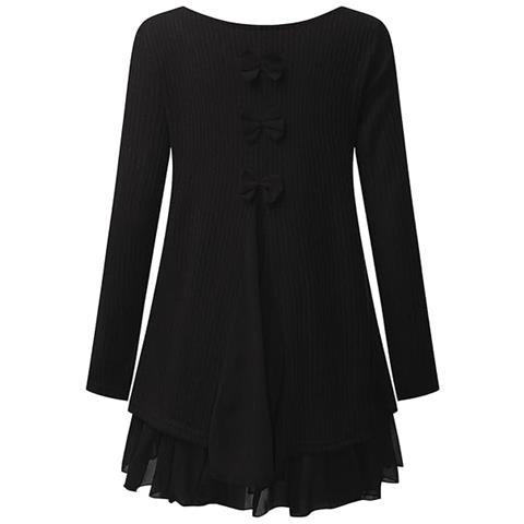Abito Da Donna Con Fiocchi Nero L - Foto 6