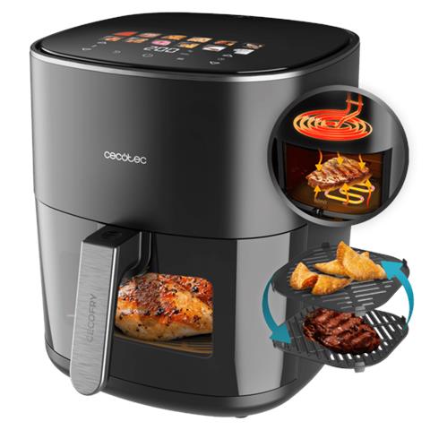 Cecofry&Grill Duoheat 6500 Singolo 6,5 L Indipendente 2200 W Friggitrice ad aria calda Nero - Foto 1