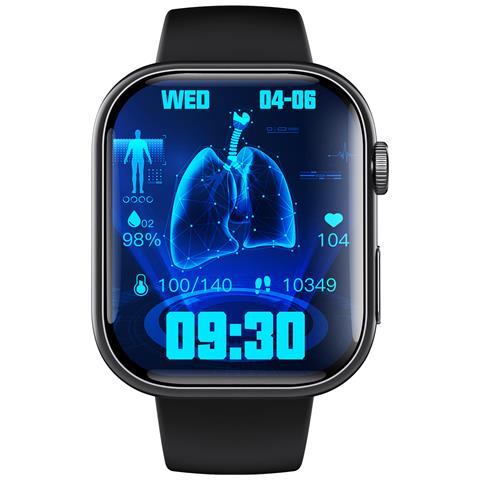Orologio Ecg Intelligente Con Cardiofrequenzimetro, Fitness Tracker, Con Più Modalità Sportive Black Silicone Strap - Foto 11