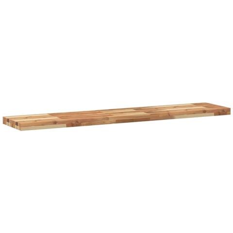Ripiano A Parete 140x30x4cm Legno Massello Acacia Rifinito Olio - Foto 3