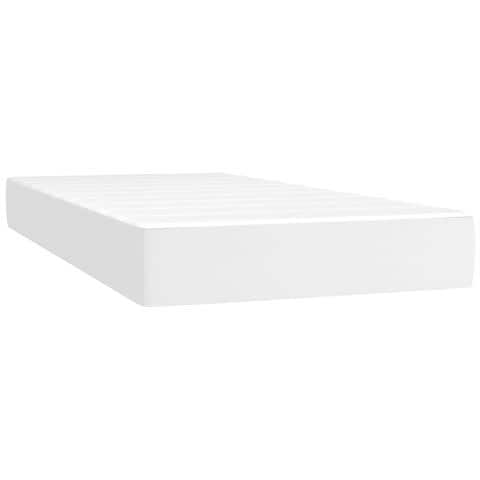 Materasso A Molle Bianco 120x190x20 Cm In Similpelle - Foto 2