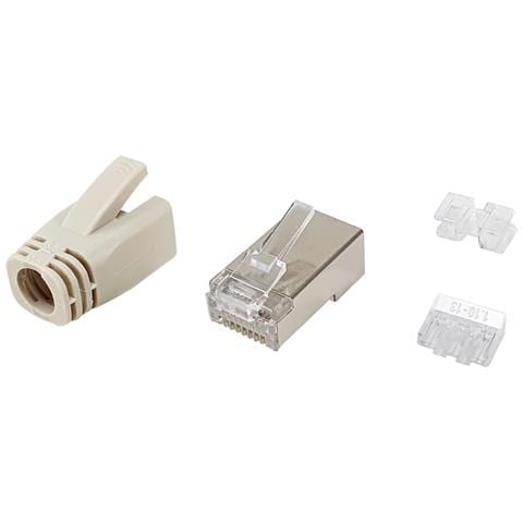 121182 cavo di collegamento RJ-45 Acciaio inox, Trasparente, Bianco - Foto 1