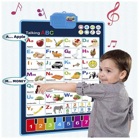 Alfabeto Elettronico Interattivo Per Apprendere L'inglese, Abc Parlante E Poster Musicale. Giocattolo Educativo Per Bambini Piccoli. Divertimento Dei Bambini Alla Scuola Materna, Alla Scuola Dell'infanzia. - Foto 2